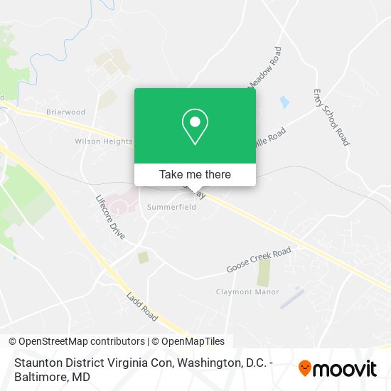 Staunton District Virginia Con map
