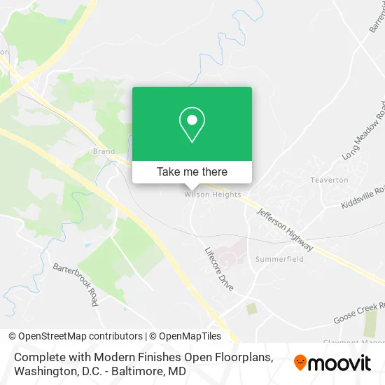 Mapa de Complete with Modern Finishes Open Floorplans