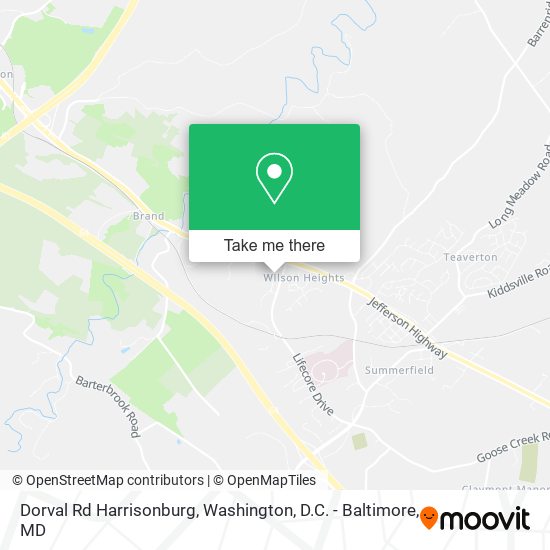 Dorval Rd Harrisonburg map