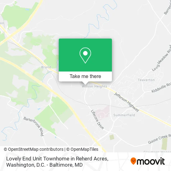 Mapa de Lovely End Unit Townhome in Reherd Acres