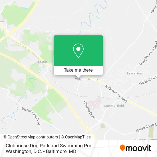Clubhouse Dog Park and Swimming Pool map