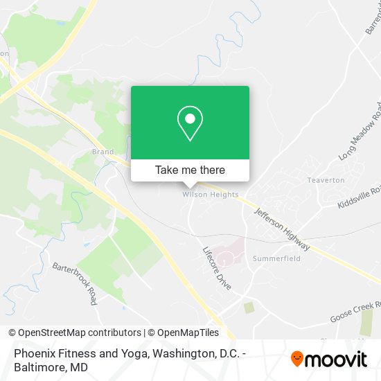 Phoenix Fitness and Yoga map