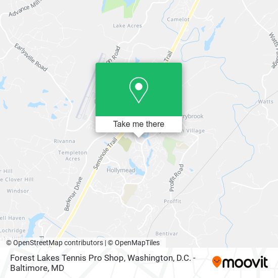 Forest Lakes Tennis Pro Shop map