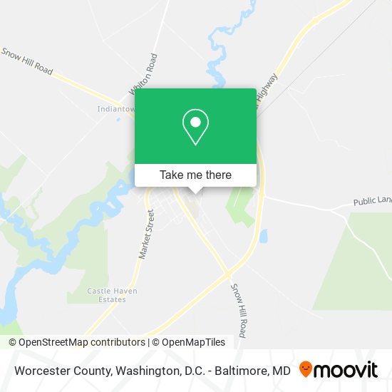 Worcester County map