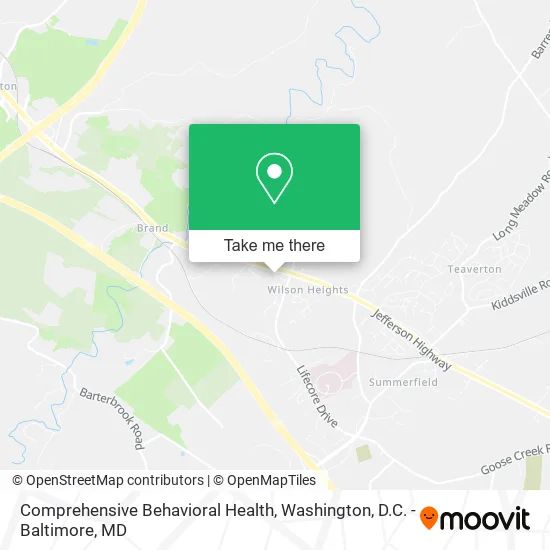 Comprehensive Behavioral Health map