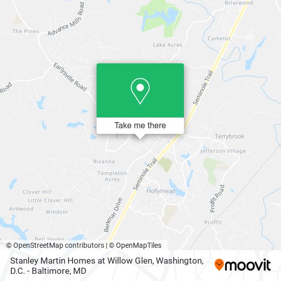 Stanley Martin Homes at Willow Glen map