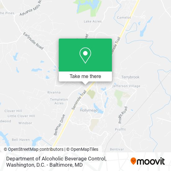 Department of Alcoholic Beverage Control map