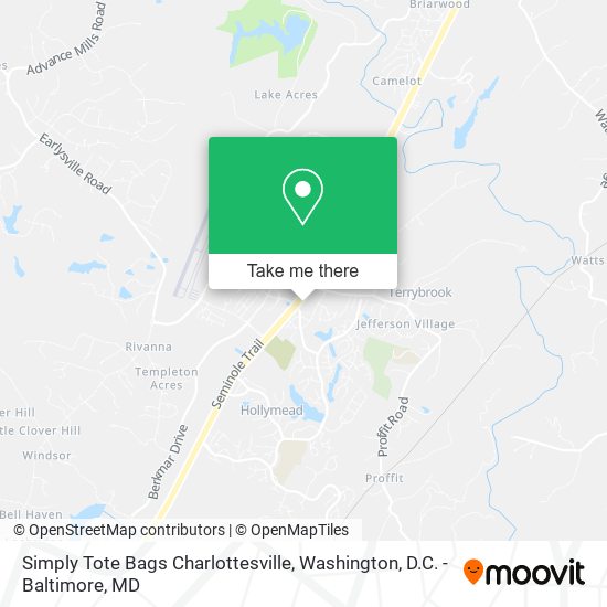 Simply Tote Bags Charlottesville map