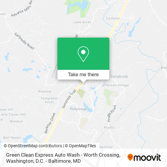 Green Clean Express Auto Wash - Worth Crossing map