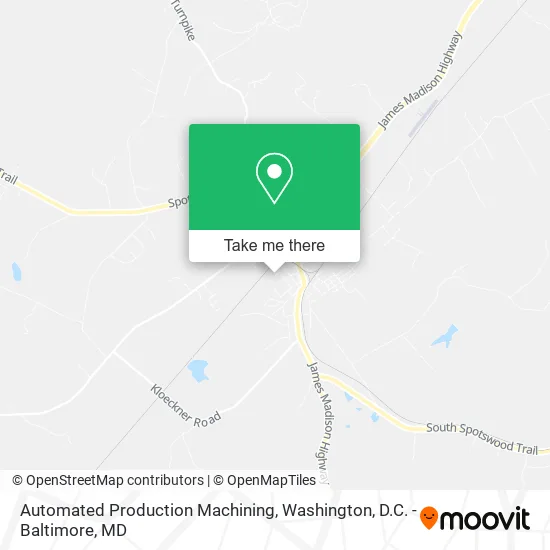 Automated Production Machining map