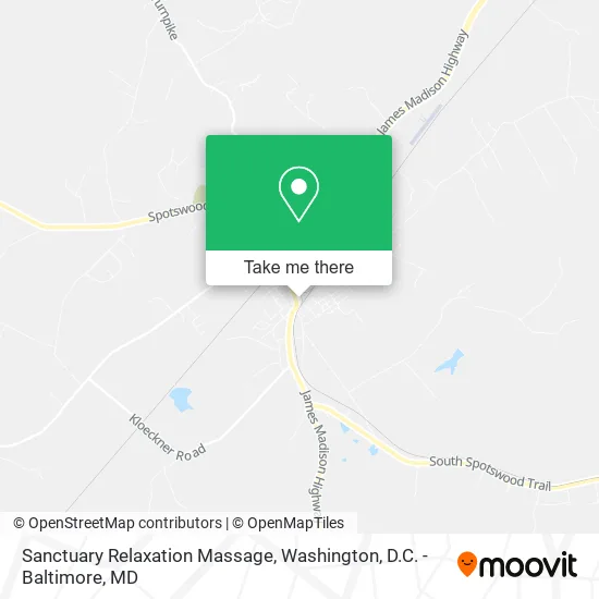 Sanctuary Relaxation Massage map