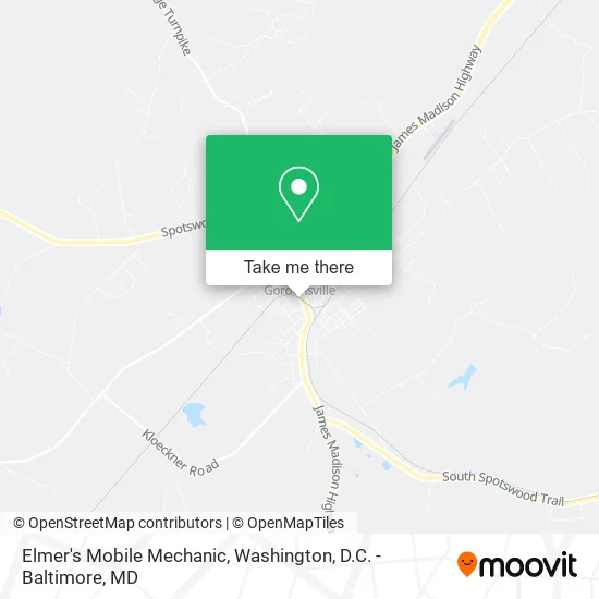 Elmer's Mobile Mechanic map