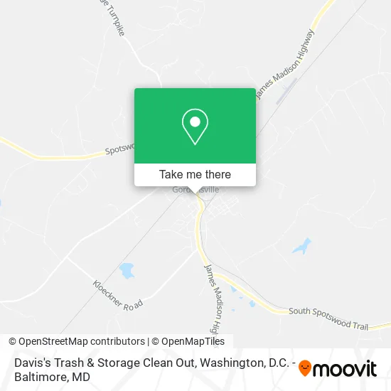 Davis's Trash & Storage Clean Out map