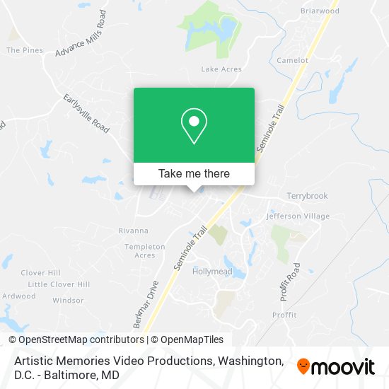 Artistic Memories Video Productions map