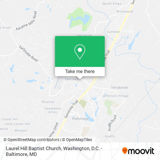 Laurel Hill Baptist Church map