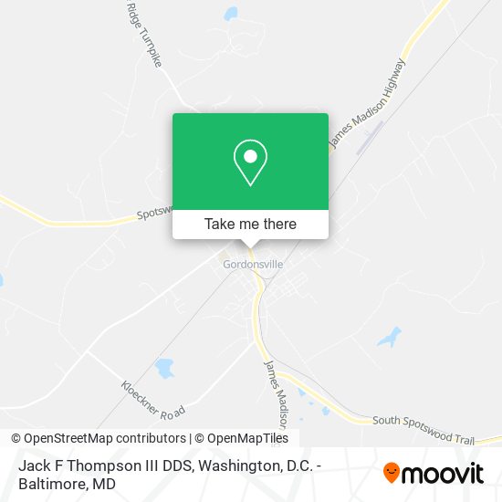 Mapa de Jack F Thompson III DDS