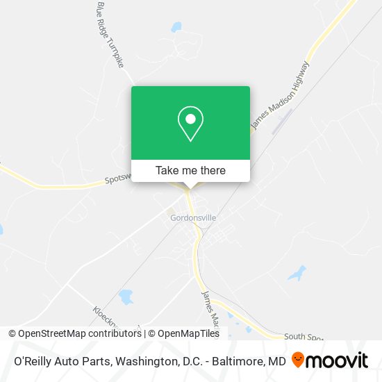 O'Reilly Auto Parts map