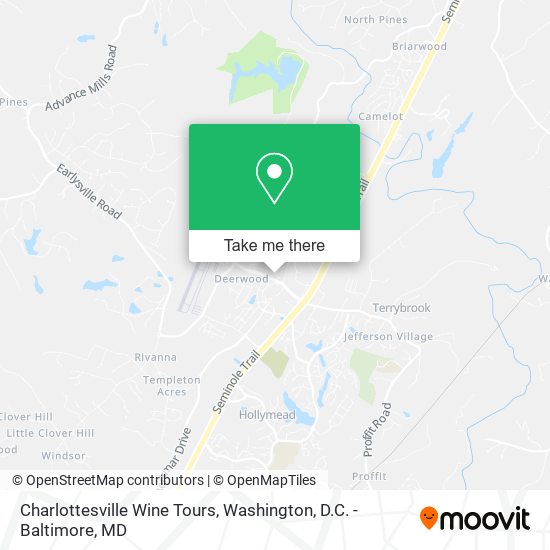 Charlottesville Wine Tours map