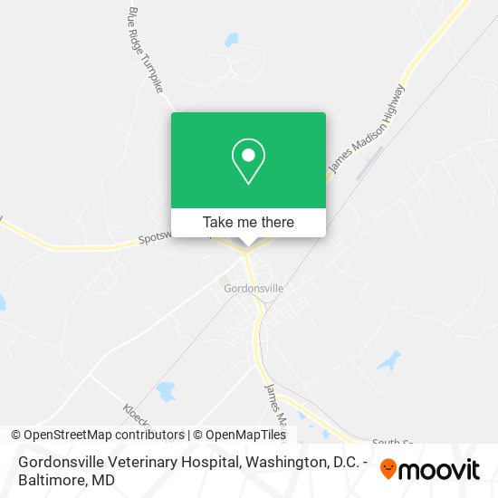 Gordonsville Veterinary Hospital map