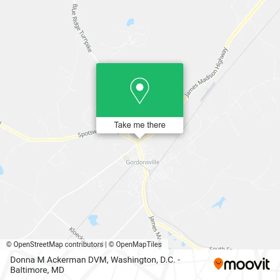 Donna M Ackerman DVM map