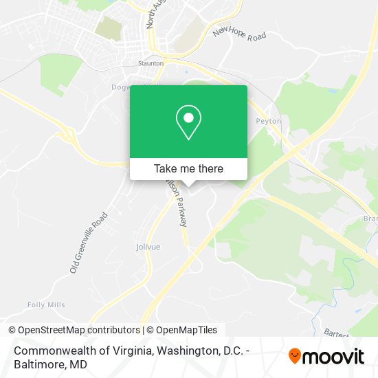 Mapa de Commonwealth of Virginia