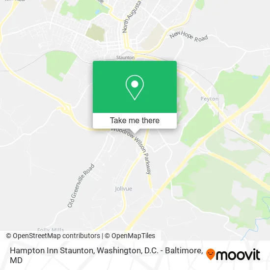 Hampton Inn Staunton map