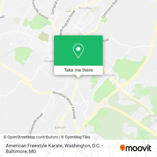 American Freestyle Karate map
