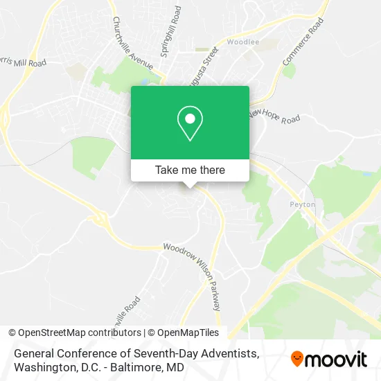 General Conference of Seventh-Day Adventists map