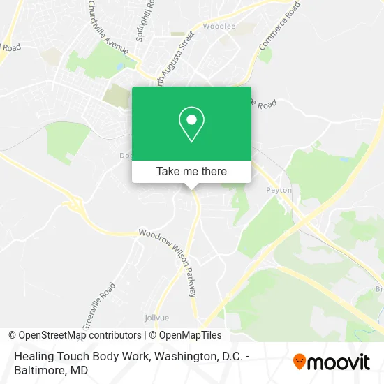 Healing Touch Body Work map