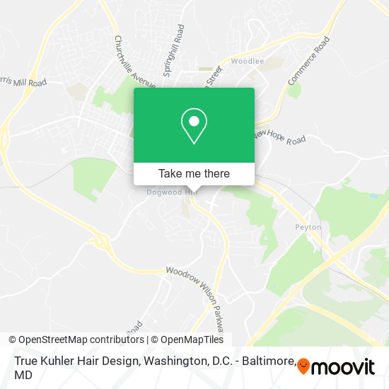 True Kuhler Hair Design map