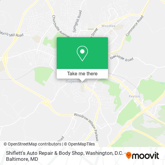 Shiflett's Auto Repair & Body Shop map