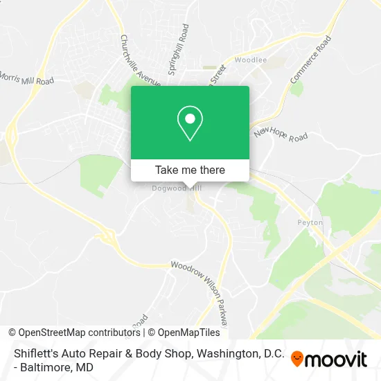 Shiflett's Auto Repair & Body Shop map