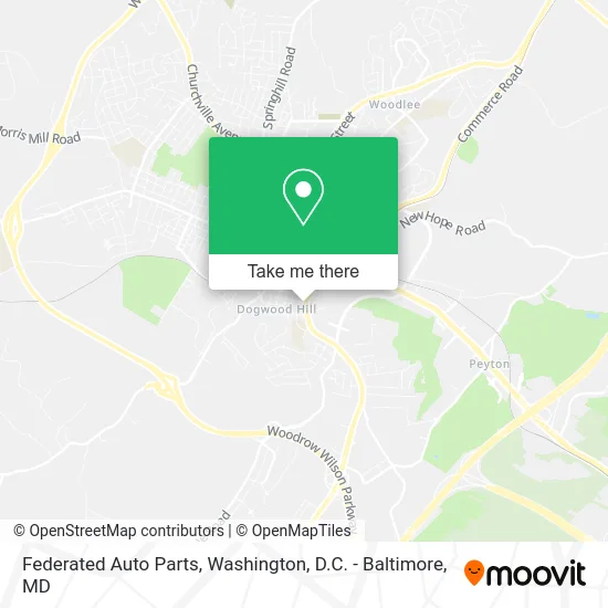 Federated Auto Parts map