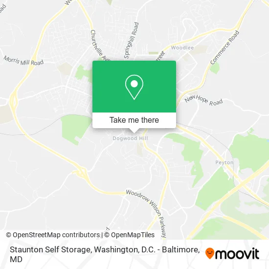 Staunton Self Storage map