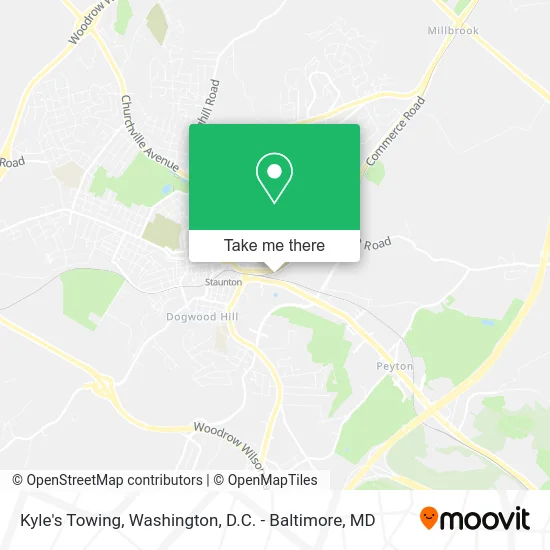 Kyle's Towing map