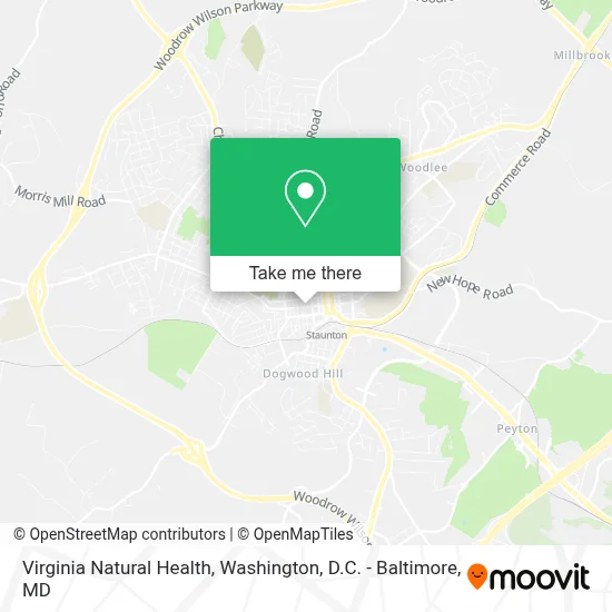 Virginia Natural Health map