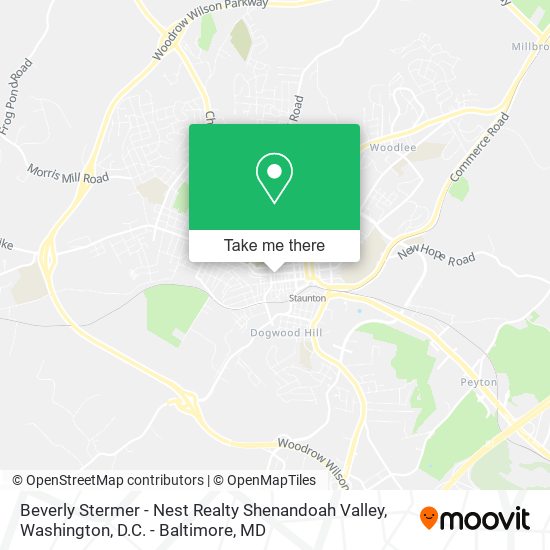 Mapa de Beverly Stermer - Nest Realty Shenandoah Valley