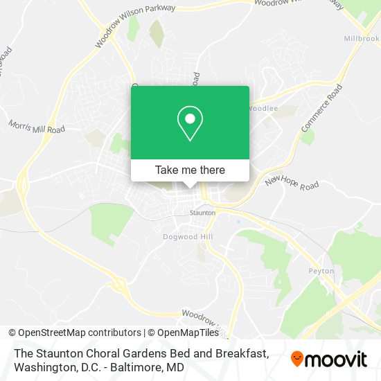 The Staunton Choral Gardens Bed and Breakfast map