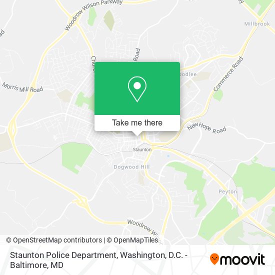 Staunton Police Department map