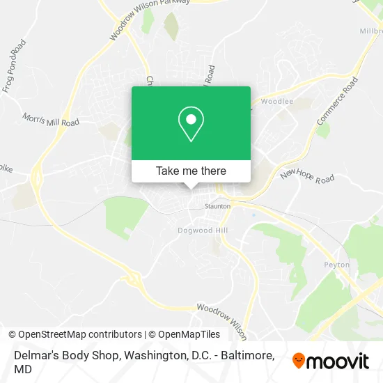 Delmar's Body Shop map
