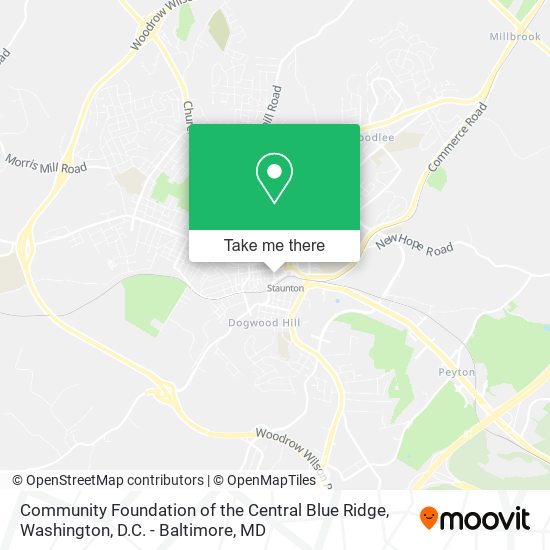 Mapa de Community Foundation of the Central Blue Ridge