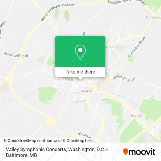 Mapa de Valley Symphonic Concerts