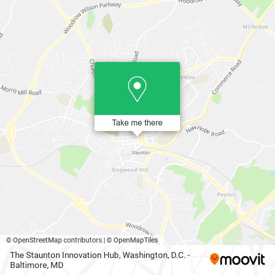 The Staunton Innovation Hub map