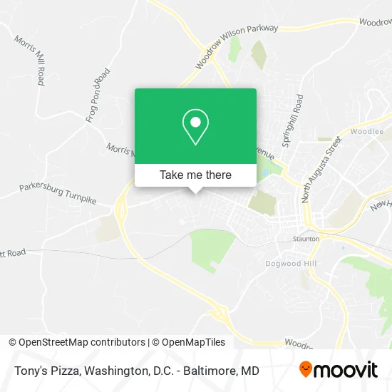 Tony's Pizza map