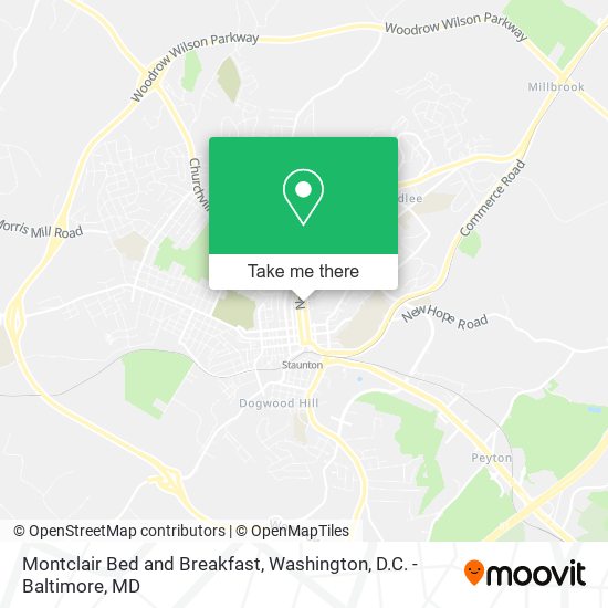 Montclair Bed and Breakfast map