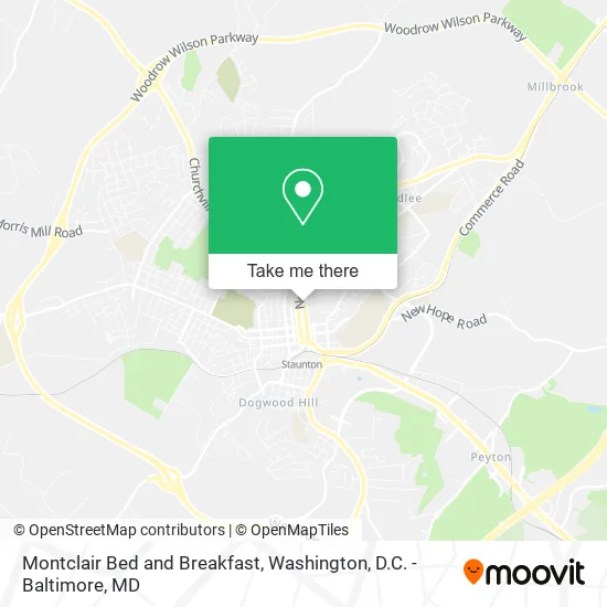 Montclair Bed and Breakfast map
