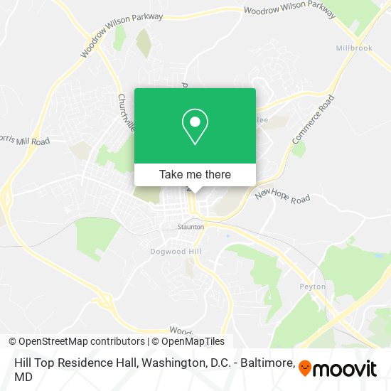 Hill Top Residence Hall map