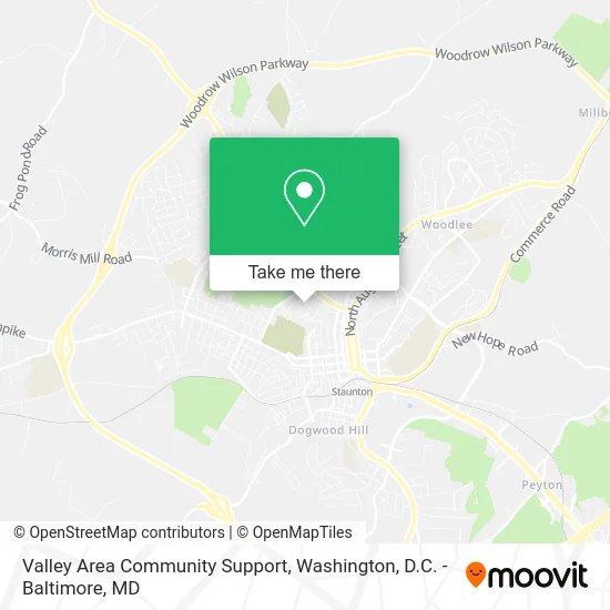 Valley Area Community Support map