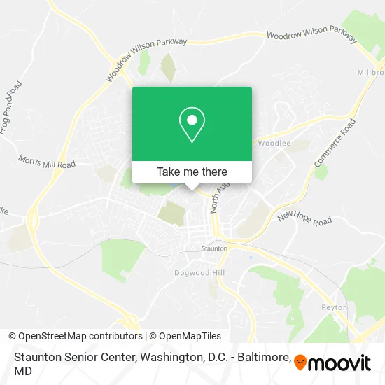 Staunton Senior Center map