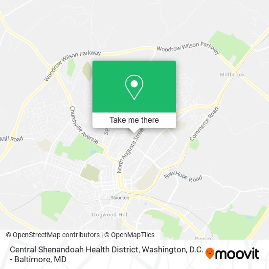 Mapa de Central Shenandoah Health District